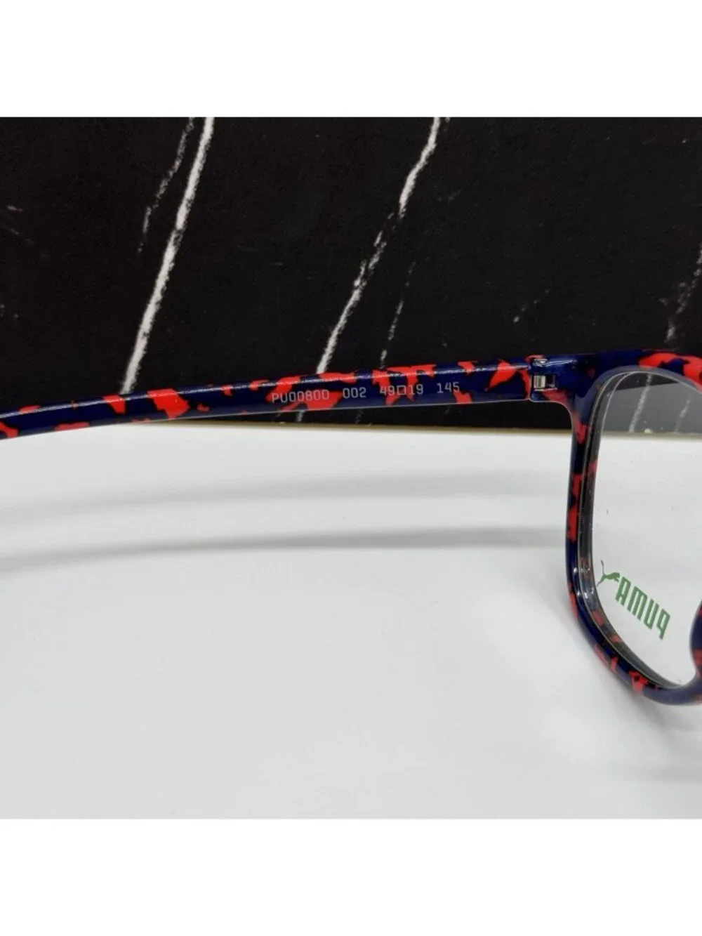 Puma PU0080O 002 Round Blue Red Kids Eyeglasses NEW